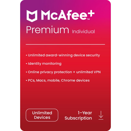 McAfee+ Premium Individual 1 Year Unlimited Devices
